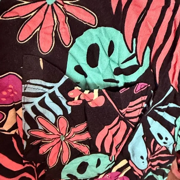 VTG Vibrant Tropical Woman's Bold Floral Shirt Sz SP. - Picture 4 of 6